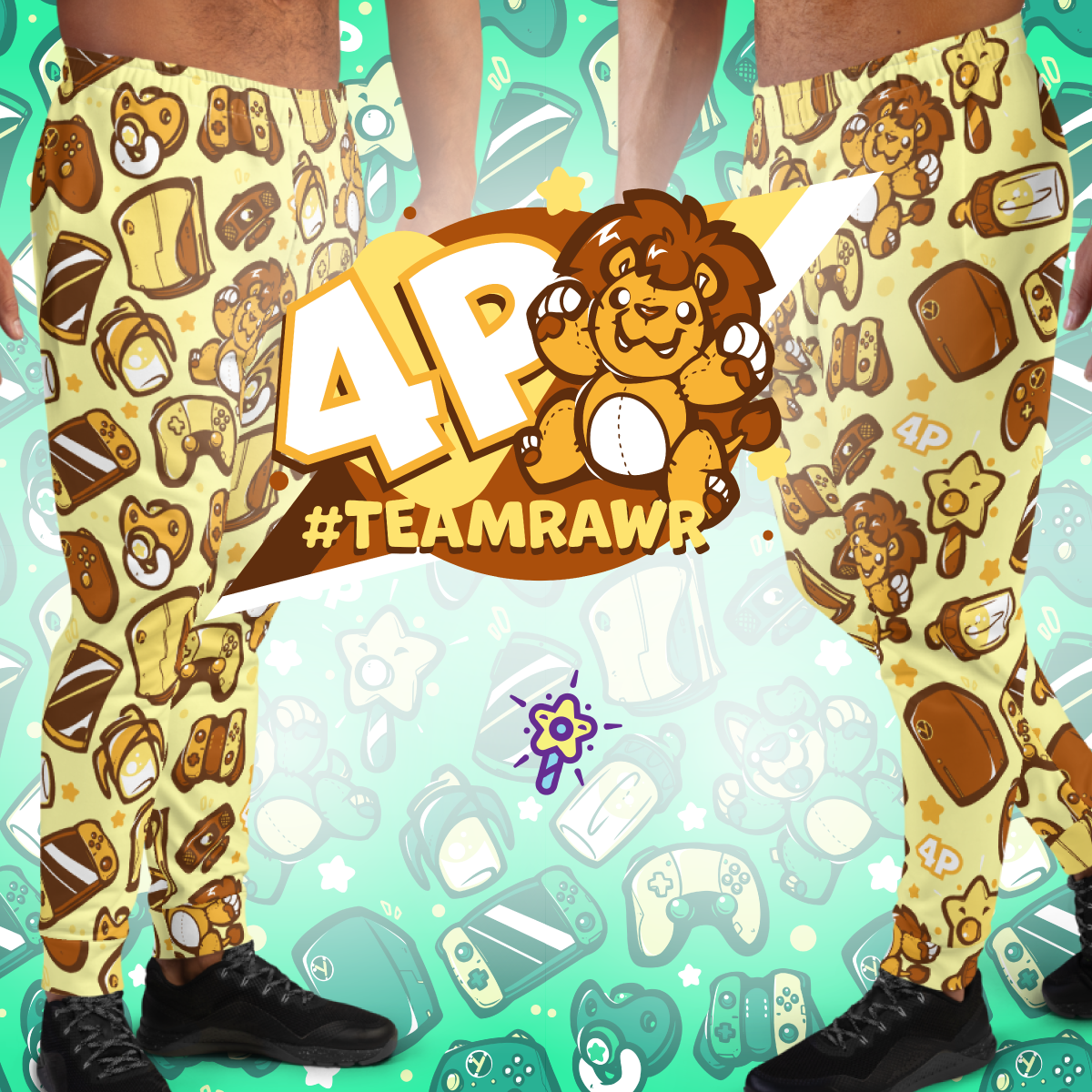 Gaming Party Pants 4P (Team Rawr) - PretendAgain